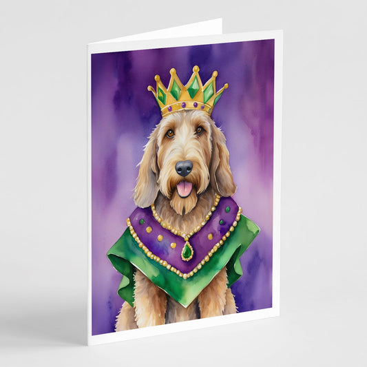 Otterhound King of Mardi Gras Greeting Cards Pack of 8-0