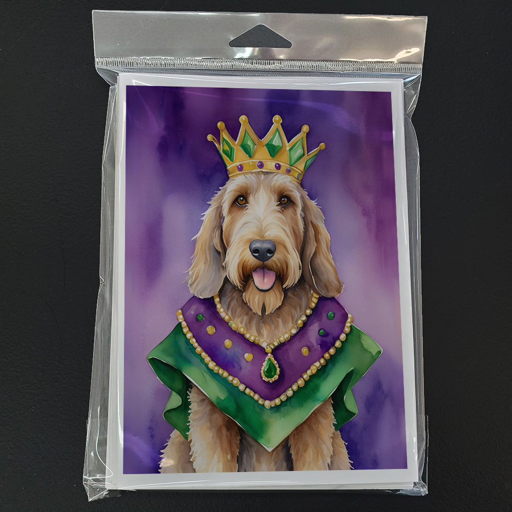 Otterhound King of Mardi Gras Greeting Cards Pack of 8-2