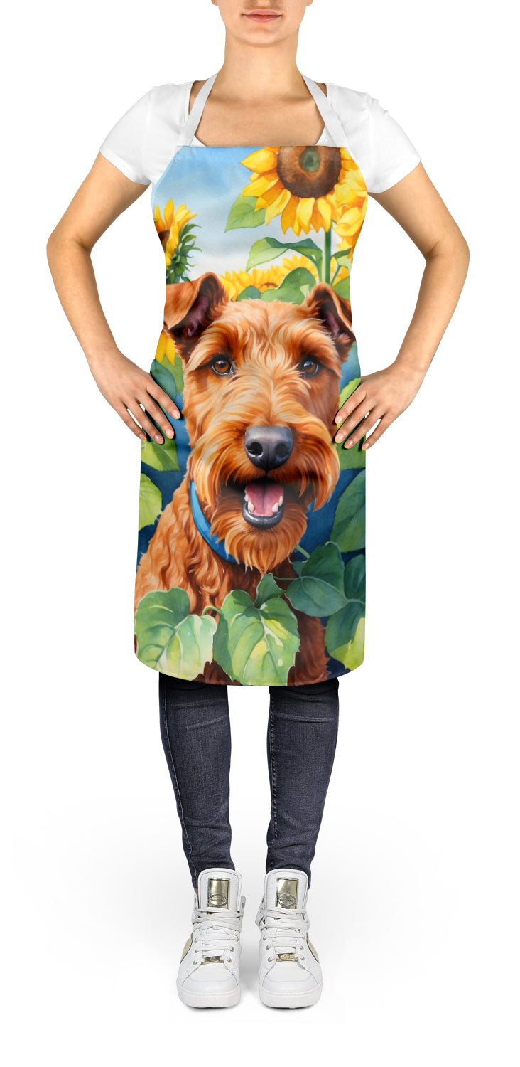 Irish Terrier in Sunflowers Apron-1