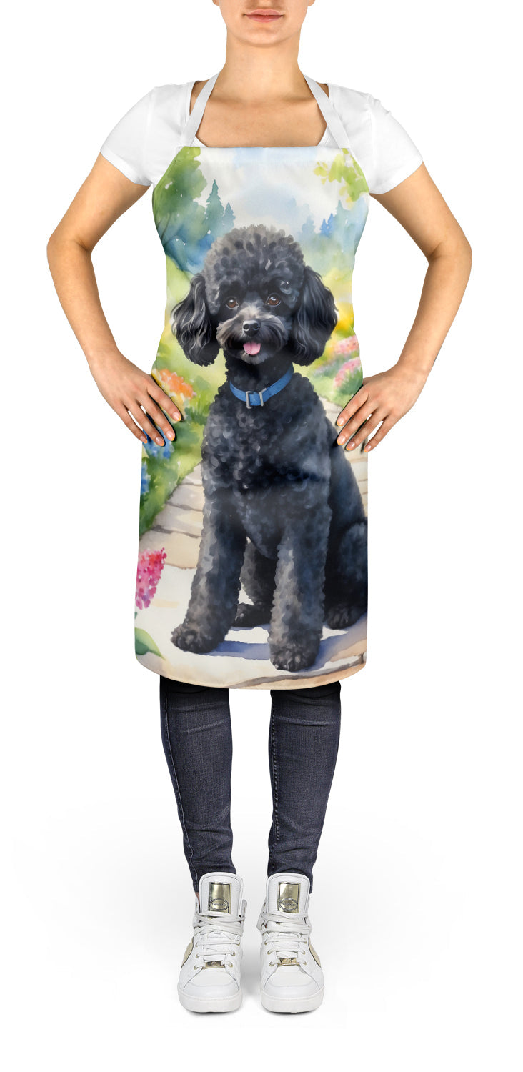 Black Poodle Spring Path Apron-1