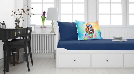 Cavalier Spaniel Hippie Dawg Standard Pillowcase-1